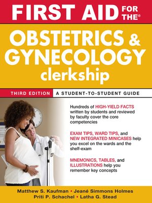 cover image of First Aid for the Obstetrics and Gynecology Clerkship